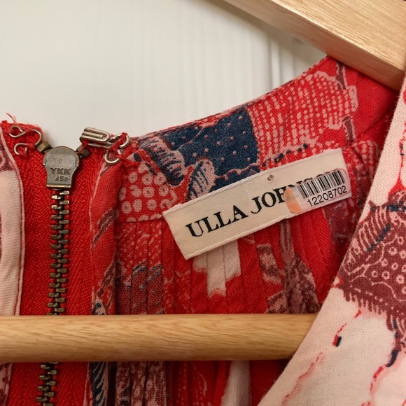 Ulla Johnson Lottie Floral Midi Dress Scarlet Red - Picture 8 of 12